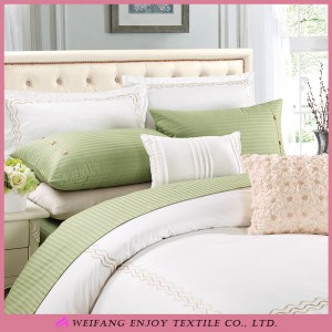 Solid Color Stripe Twin Bed Sheet Sheet Set